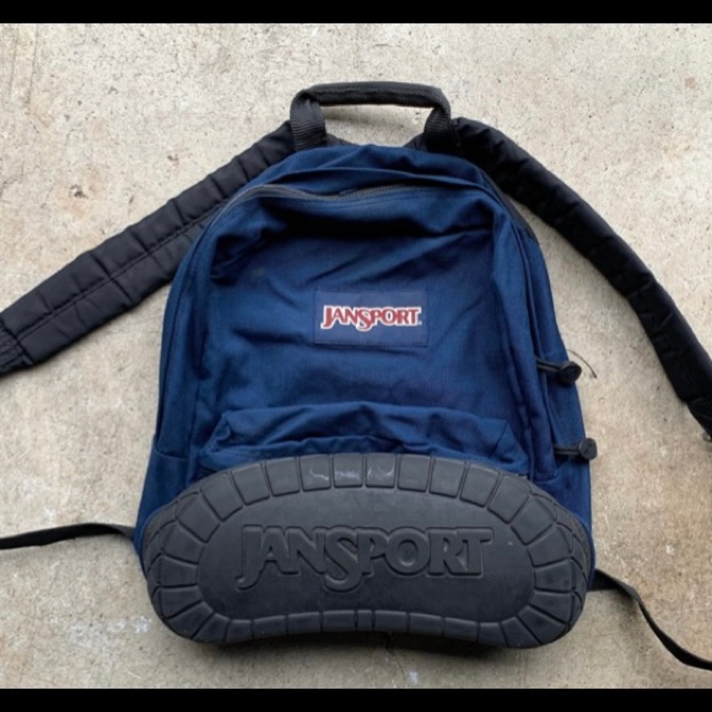 ISO Vintage Rubber Bottom Backpack. ANY color. Made by Jansport.